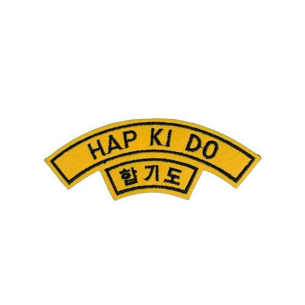 Hapkido hangul Black IRON ON PATCH Aufnäher Parche brodé patche toppa