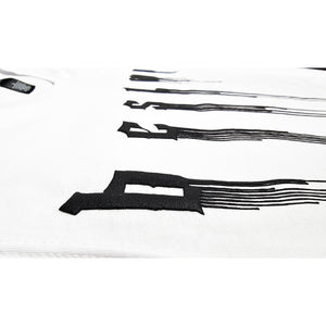 BMA "DRIP" 3D PUFFY INK SLEELVELESS SHIRT (WHITE)