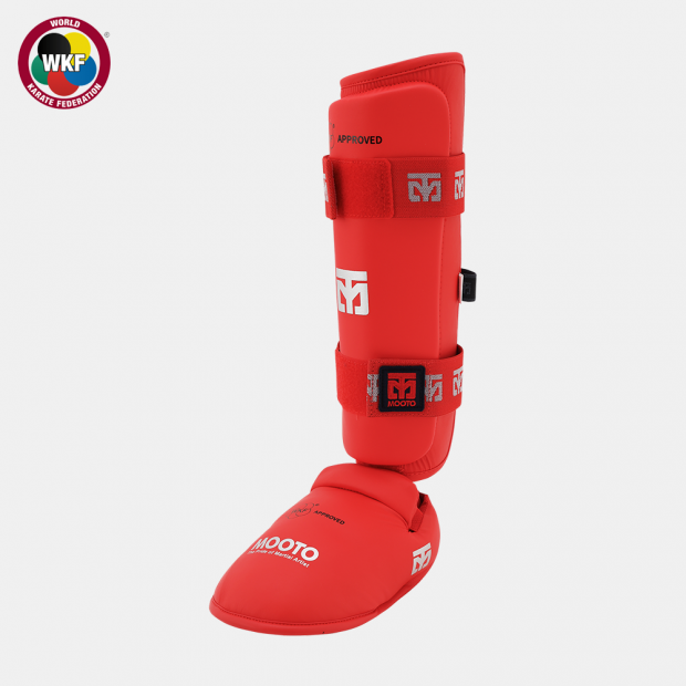 MOOTO KARATE SHIN & INSTEP PROTECTOR RED