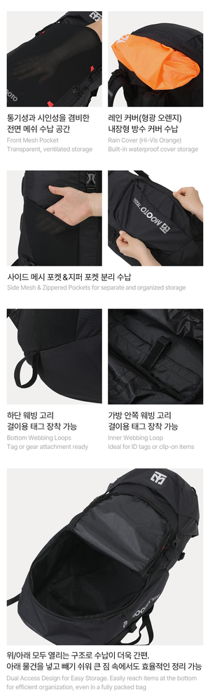 MOOTO MA PACKER BLACK BACKPACK