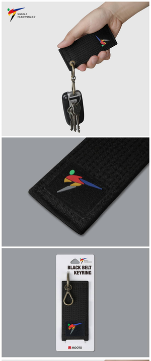 MOOTO World Taekwondo Black Belt Keychain