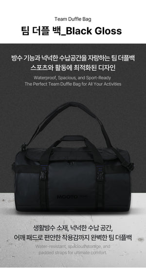 MOOTO TEAM DUFFLE BAG (BLACK GLOSS)