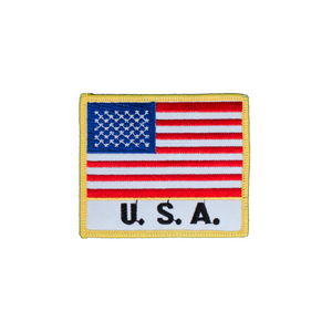 Flag Patch with Country Name (Black Letters)