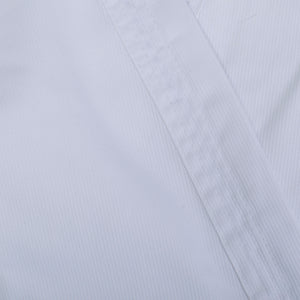 BMA Ribbed Fabric White Open Uniform
