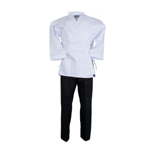 BMA Twill Fabric Open Uniform With White Top Black Pants