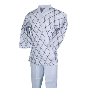 BMA White Hapkido Uniform With Diamond Stitching