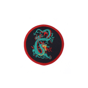 Green & Red Dragon Round Patch