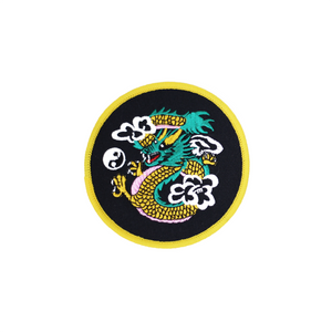 Green & Gold Dragon Round Patch