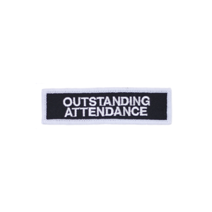 Outstanding Attendance Black Patch