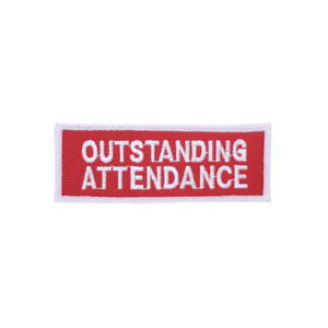 Outstanding Attendance Patch Red