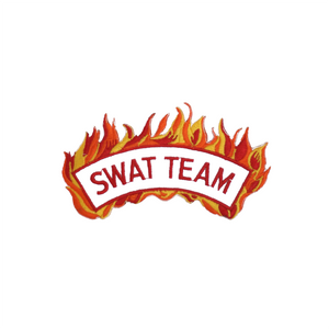 Swat Team Patch With Flames
