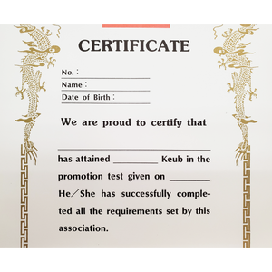 Certificate "Keub" With USA Flag Logo
