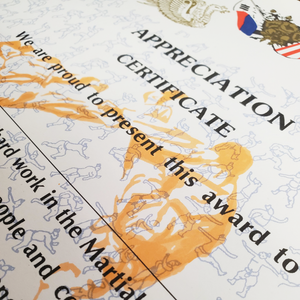 Certificate "Appreciation" With Flag Logo