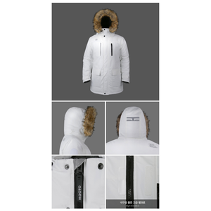 MOOTO Europa Winter Puffer Jacket (White, Navy)