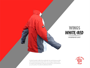 MOOTO Wing Jacket 3 Tone (White/Red)